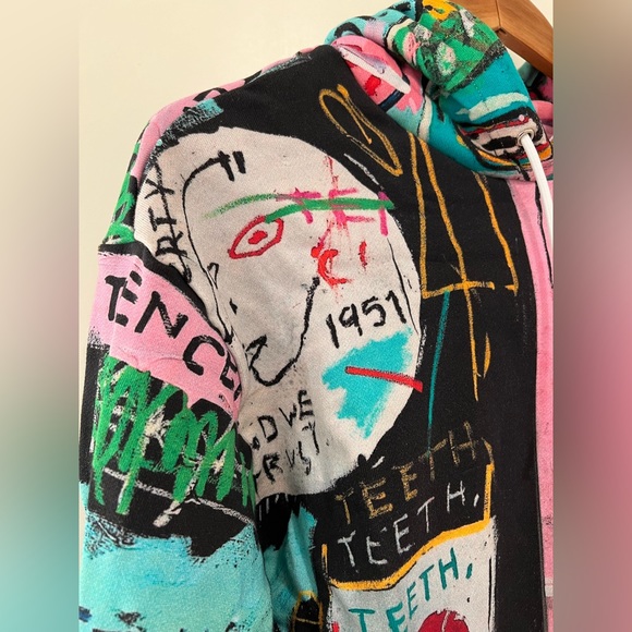 Jean-Michel Basquiat "In Italian" Hoodie x Rome Pays Off - Unisex Adult Medium - Picture 5 of 11